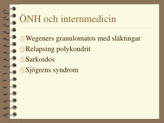 ÖNH och internmedicin