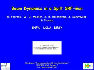 Beam Dynamics in a Spilt SRF-Gun