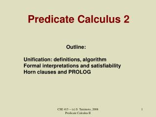 Predicate Calculus 2