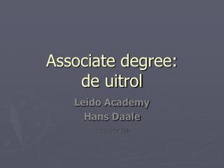 Associate degree: de uitrol