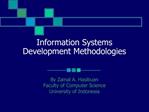 Information Systems Development Methodologies