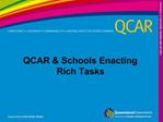 QCAR Schools Enacting Rich Tasks