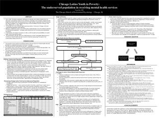 Chicago Latino Youth in Poverty: The underserved population in receiving mental health services