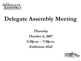 Delegate Assembly Meeting