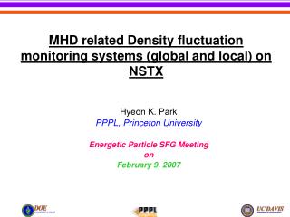 MHD related Density fluctuation monitoring systems (global and local) on NSTX
