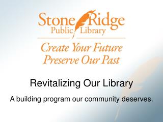Revitalizing Our Library