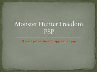 Monster Hunter Freedom PSP