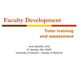 Faculty Development