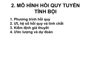 2. MÔ HÌNH HỒI QUY TUYẾN TÍNH BỘI