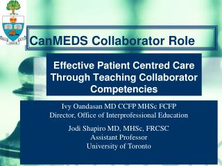 CanMEDS Collaborator Role