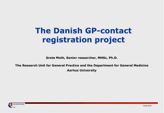 The Danish GP-contact registration project