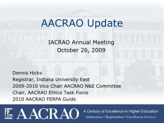 AACRAO Update