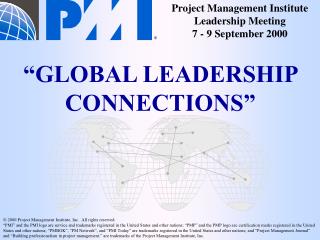 PMI’2000 Seminars &amp; Symposium (S/S) Advisory Group Program Area Updates 8 September 2000