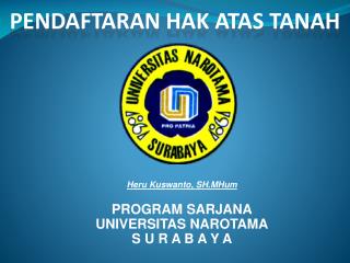 PENDAFTARAN HAK ATAS TANAH