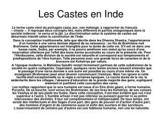 Les Castes en Inde