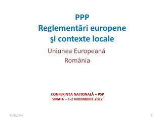 PPP Reglement ări europene şi contexte locale