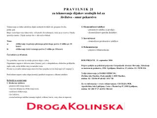 P R A V I L N I K 2 1 za tekmovanje dijakov srednjih šol za živilstvo - smer pekarstvo