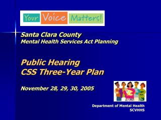 Department of Mental Health SCVHHS