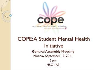 COPE: A Student Mental Health Initiative