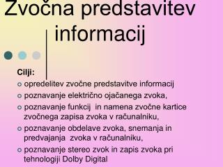 Zvočna predstavitev informacij