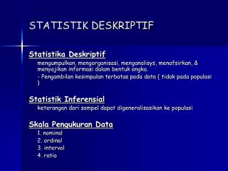 STATISTIK DESKRIPTIF