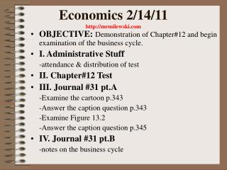 Economics 2/14/11 mrmilewski