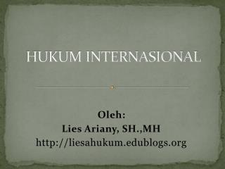 HUKUM INTERNASIONAL