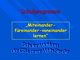 Schulprogramm: