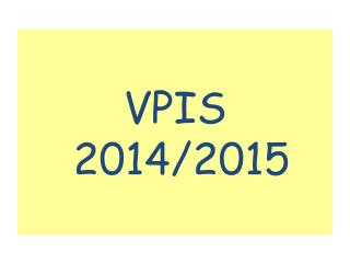 VPIS 2014/2015