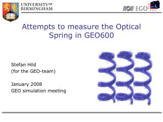 Attempts to measure the Optical Spring in GEO600