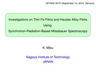 HFI/NQI 2010 (September 14, 2010, Geneva)