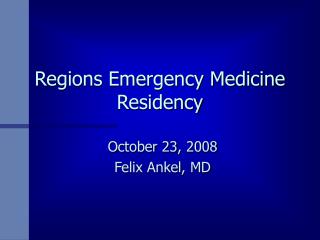 Regions Emergency Medicine Residency