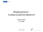K yp prosessi - Lonkan ja polven tekonivel Paulus Torkki 12.5.2006