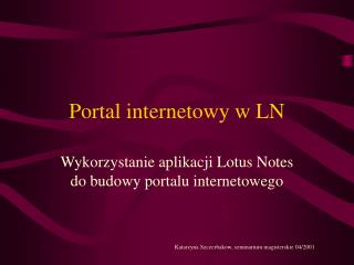 Portal internetowy w LN