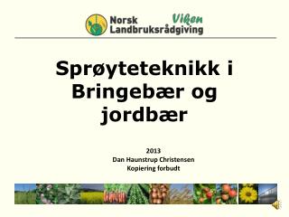 Sprøyteteknikk i Bringebær og jordbær