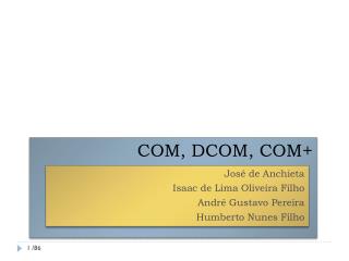 COM, DCOM, COM+