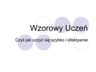 Wzorowy Uczeń