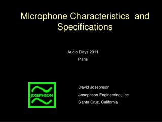 Microphone Characteristics and Specifications