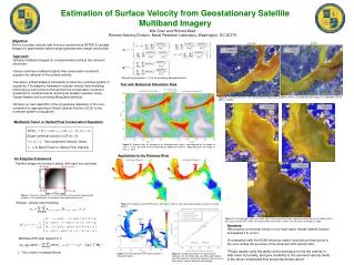 Estimation of Surface Velocity from Geostationary Satellite Multiband Imagery