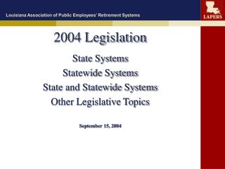 2004 Legislation