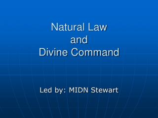 Natural Law and Divine Command