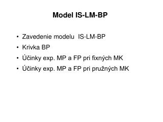 Model IS-LM-BP