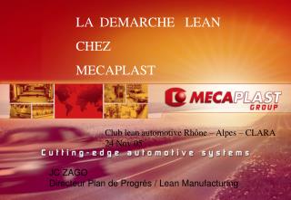 JC ZAGO Directeur Plan de Progrès / Lean Manufacturing