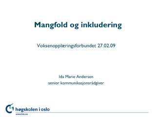 Mangfold og inkludering