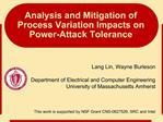 Analysis and Mitigation of Process Variation Impacts on Power-Attack Tolerance
