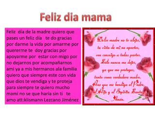 Feliz dia mama