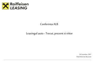 Conferinta ALB Leasingul auto - Trecut, prezent si viitor