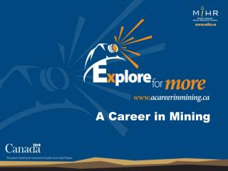 A Career in Mining