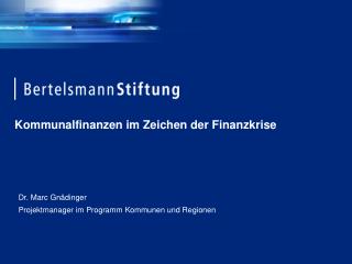 Kommunalfinanzen im Zeichen der Finanzkrise