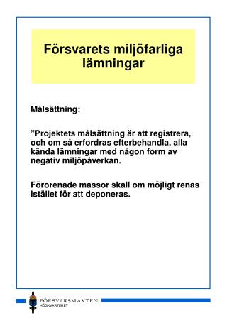 Försvarets miljöfarliga lämningar